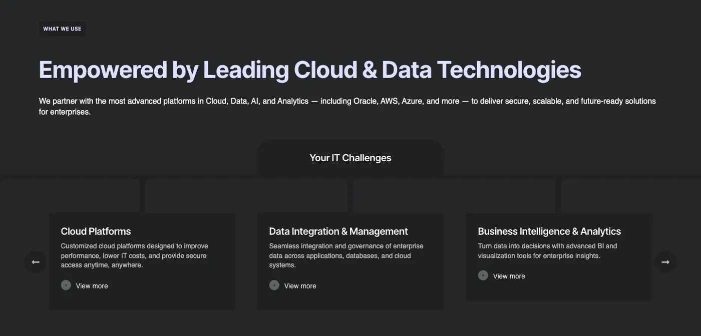 Rapidcloud — Technology section
